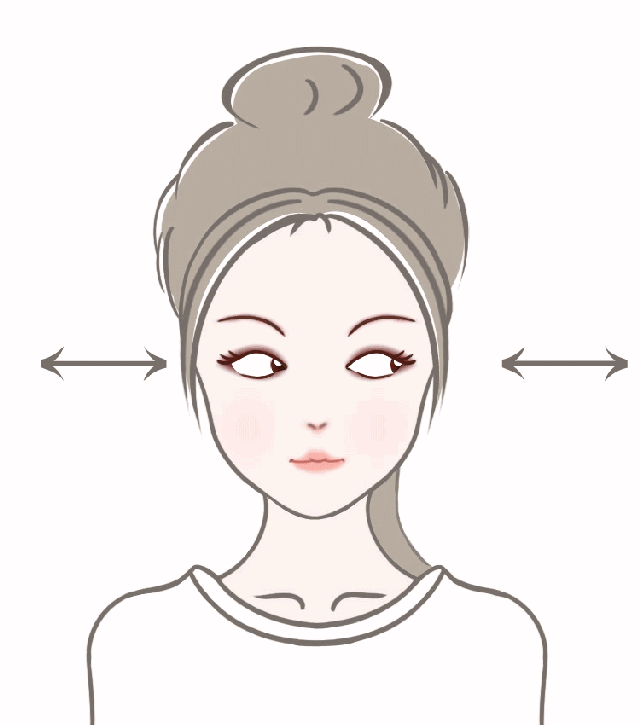 然后睁大眼睛,保持8秒钟,重复三次.